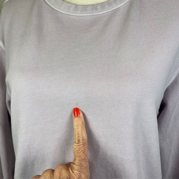 OFFICINE GÉNÉRALE Delphine French Cotton-Terry Sweatshirt Lavender OverSized XS - Picture 5 of 13